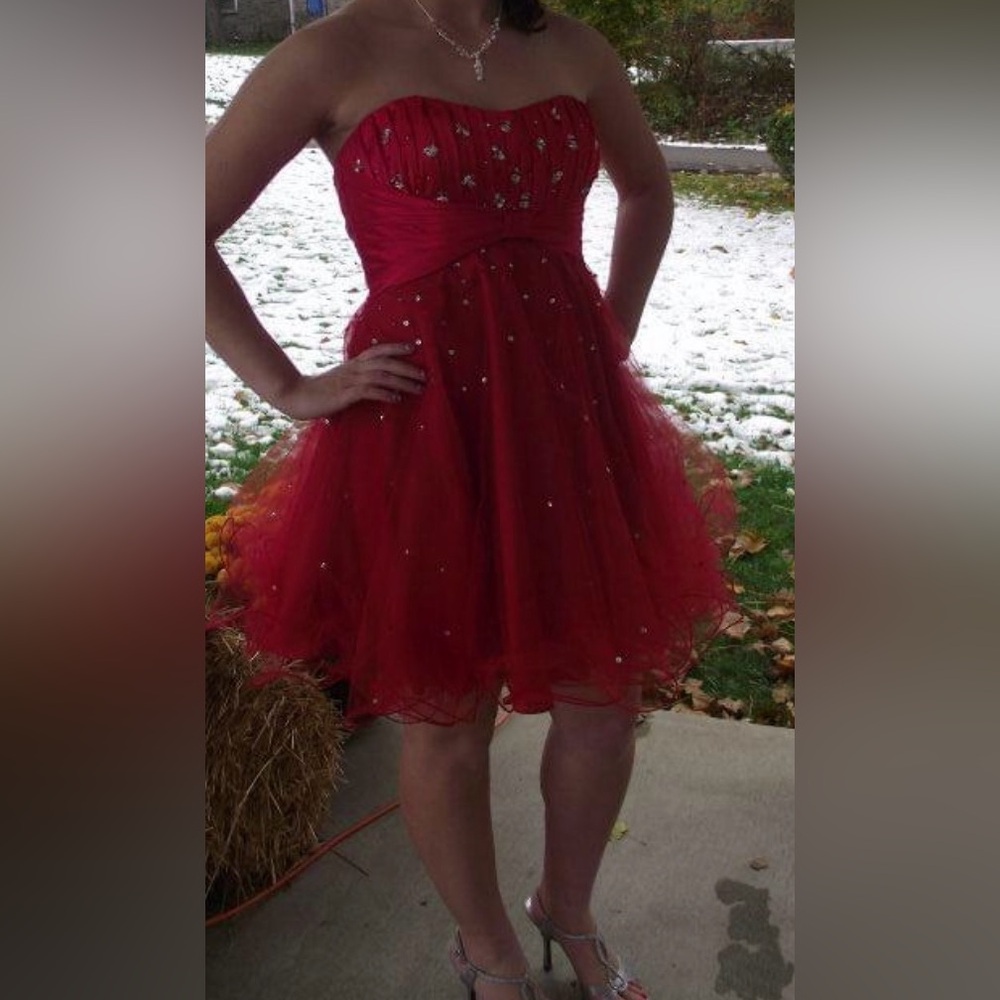 Mori Lee strapless dress